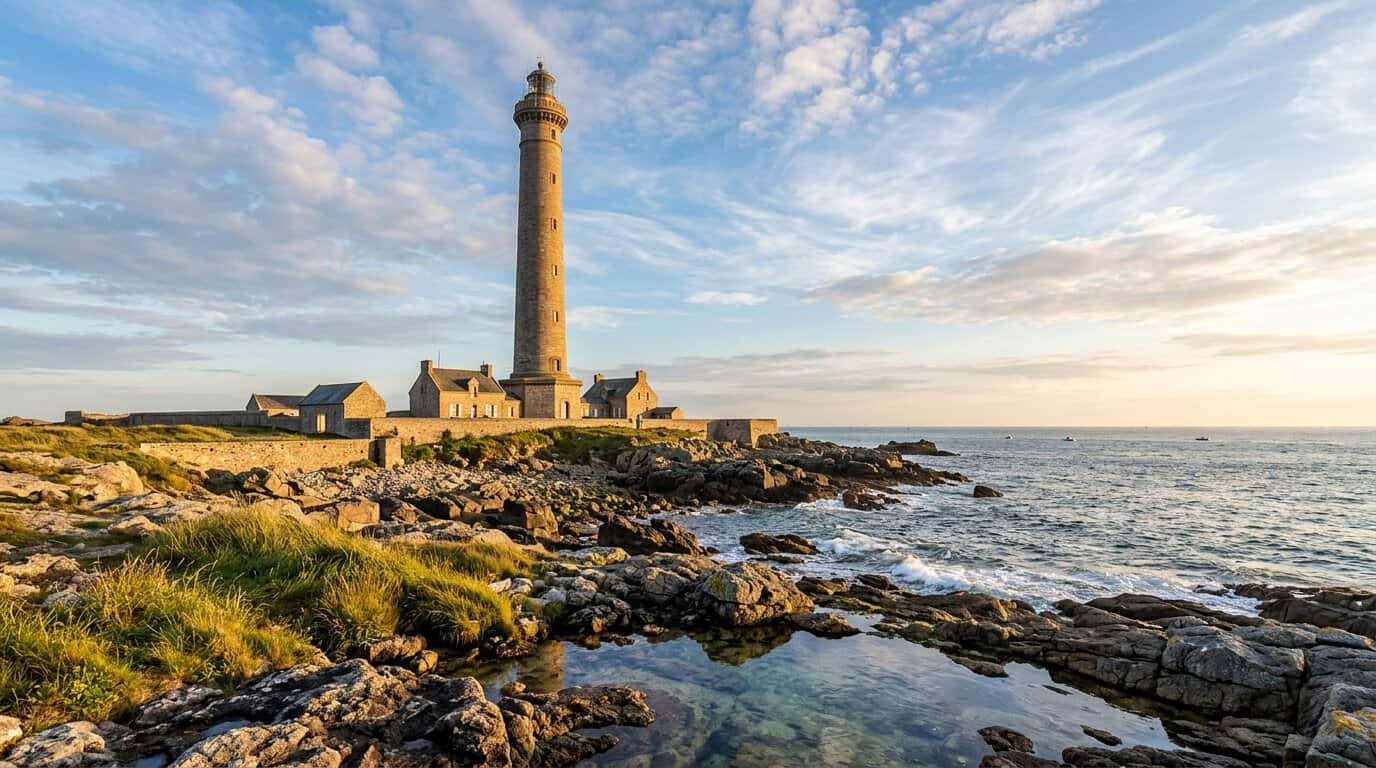 Le phare de Gatteville sur le littoral de granit du Val de Saire